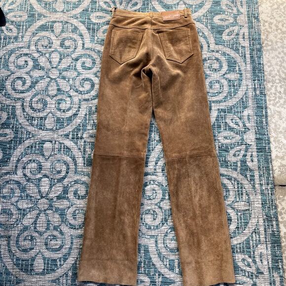 Polo by Ralph Lauren Hunter Brown Genuine Suede Leather Pants - Size 30 - Picture 3 of 14